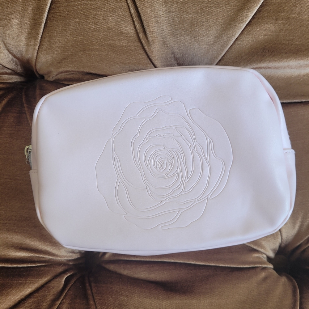 Lancome Paris Blush Pink Rose Cosmetic Bag